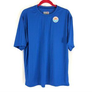 A4 Adult Mens T Shirt Sun Protection UPF 30+ Moisture Wicking Blue Size L
